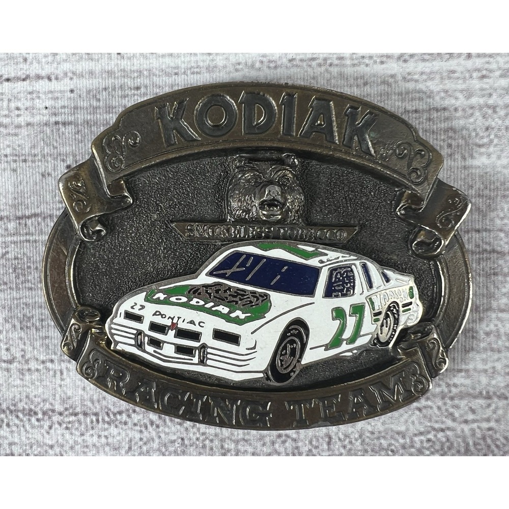 Vintage Kodak Racing Team‎ Smokeless Tobacco Belt Buckle NASCAR 27